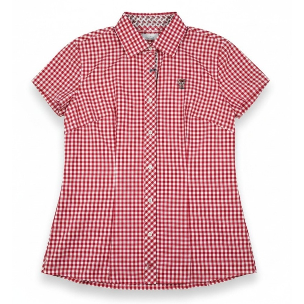 Thomas Dean Texas Tech Womens Blouse Shirt SS Red /White Sz‎ S Please Read!!!